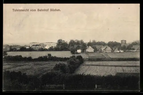 AK Büchen, Totalansicht vom Bahnhof