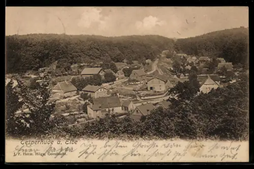 AK Tesperhude a. Elbe, Gesamtansicht aus der Vogelschau