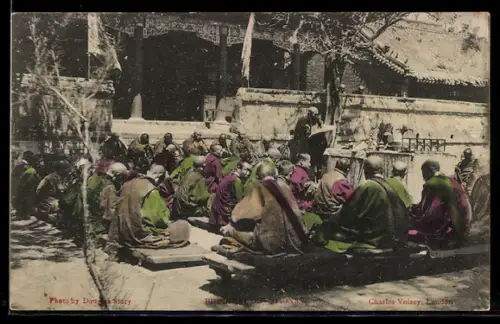AK Buddhist Devotions, asiatische Volkstypen