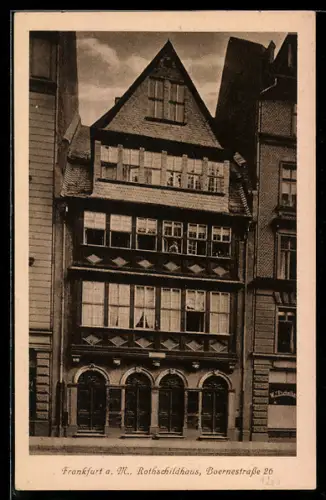 AK Frankfurt a. M., Rothschildhaus, Boernestrasse 26
