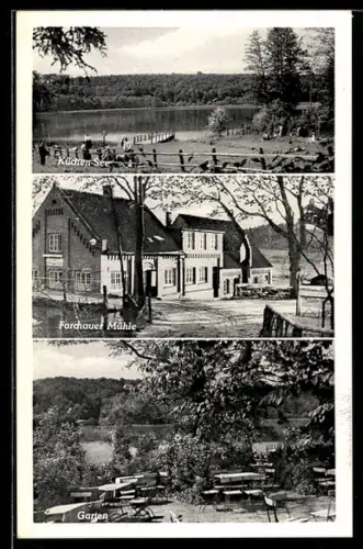 AK Ahrensbök, Gaststätte Farchauer Mühle A. Pehmüller mit Garten u. Küchen-See