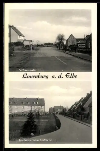 AK Lauenburg a. d. Elbe, Berlinerstrasse, Neubausiedlung Berlinerstrasse