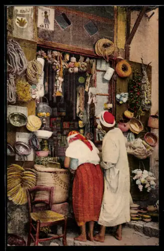 AK Scènes et Types, Une boutique arabe, Arabischer Händler