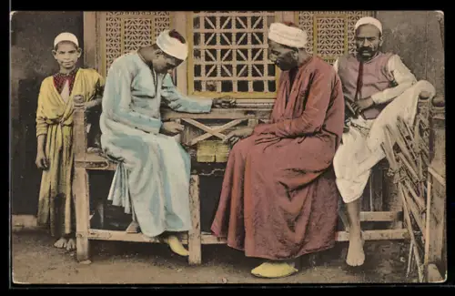 AK Arabische Männer mit Brettspiel