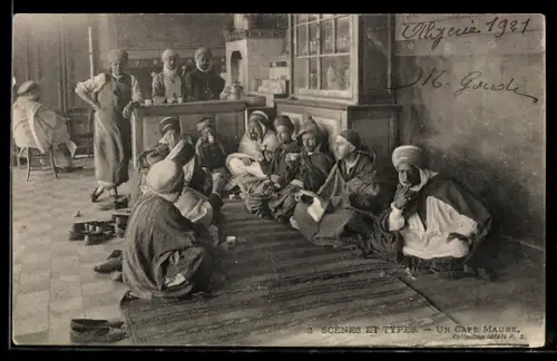 AK Un Café Maure, Scènes et Types