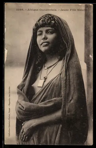 AK Afrique Occidentale, Jeune Fille Maure