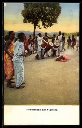 AK Afrikanische Jungen mit Trommeln