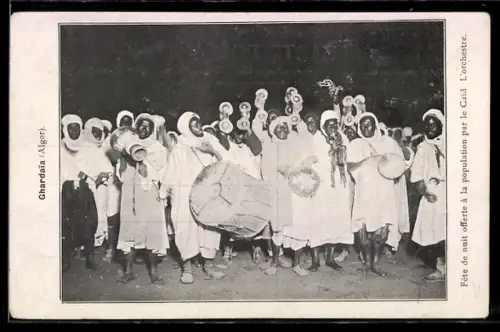 AK Ghardaia /Alger, Fête de nuit offerte à la Population par le Caid L`Orchestre