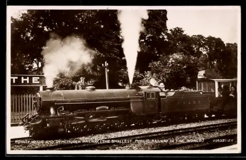 AK Romney, Hythe and Dymchurch Railway, the smallest public railway in the world, Kleinbahn
