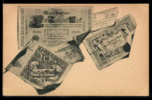 AK Reichsbanknoten und Anleihescheine
