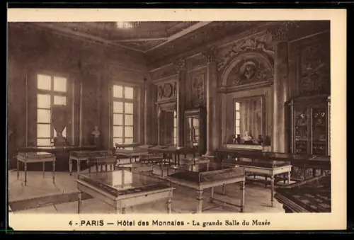 AK Paris, Hôtel des Monnaies, La grande Salle du Musée