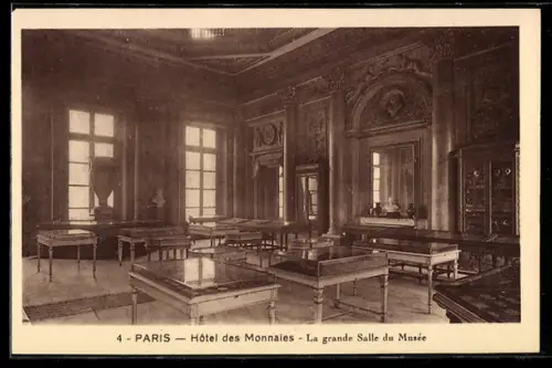 AK Paris, Hôtel des Monnaies, La grande Salle du Musée