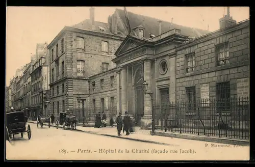 AK Paris, Hôpital de la Charité, facade rue Jacob