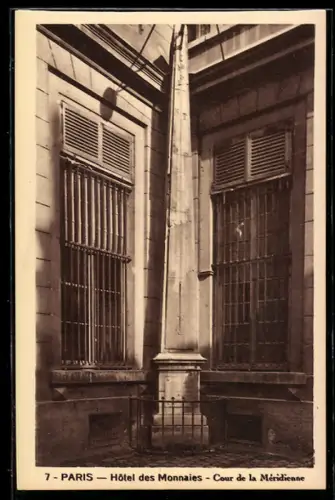 AK Paris, Hôtel des Monnaies, Cour de la Méridienne