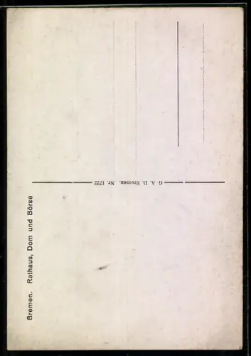 AK Bremen, Rathaus, Dom und Börse