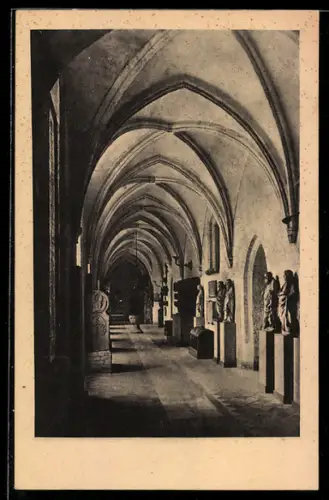 AK Lübeck, Museum für Kunst- u. Kulturgeschichte, Südflügel des Kreuzgangs