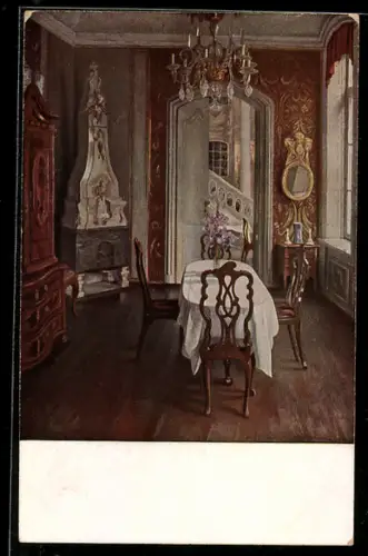 AK Lübeck, Interieur aus einem Patrizierhaus, Schabbelhaus