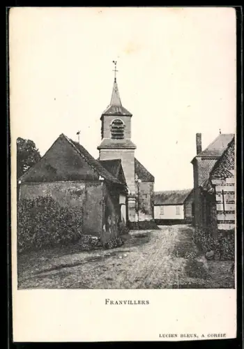 AK Franvillers, Une rue avec l`église