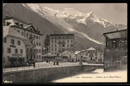 AK Chamonix, L`Arve et le Mont-Blanc