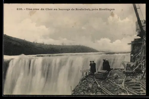 AK Mazirat, Une crue de Cher au barrage de Rochebut
