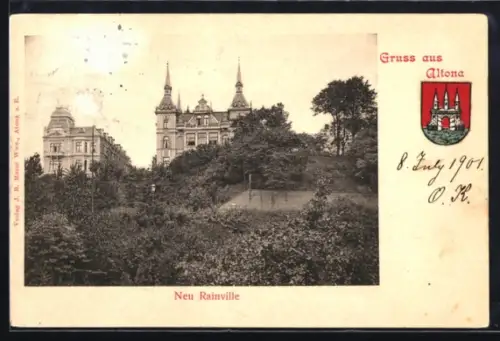 AK Hamburg-Altona, Neu Rainville, Wappen