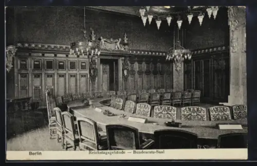 AK Berlin-Tiergarten, Reichstagsgebäude, Bundesrats-Saal