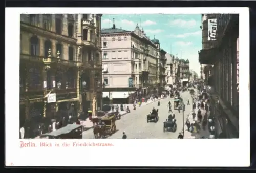 AK Berlin, Blick in die Friedrichstrasse