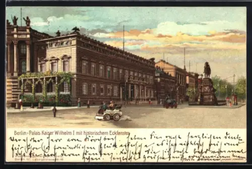 AK Berlin, Palais Kaiser Wilhelm I, historischer Eckfensterbau