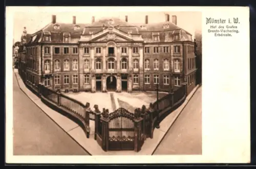 AK Münster i. W., Hof des Grafen Droste-Vischering, Erbdroste