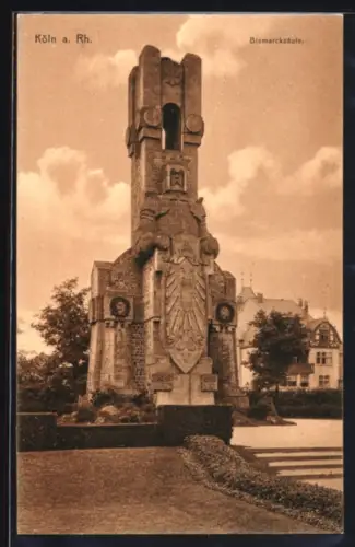 AK Köln-Marienburg, Bismarckturm, mit Villa
