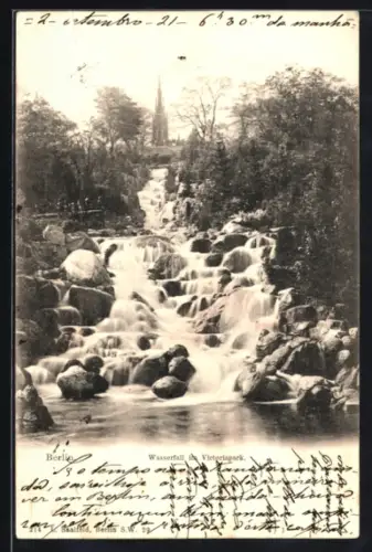 AK Berlin-Kreuzberg, Wasserfall im Viktoriapark