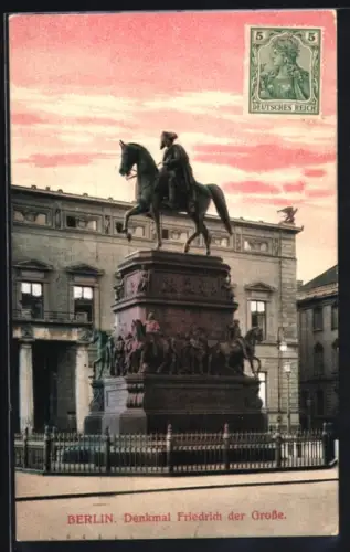 AK Berlin, Denkmal Friedrich der Grosse