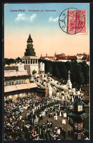 AK Berlin, Luna-Park, Terrassen am Halensee