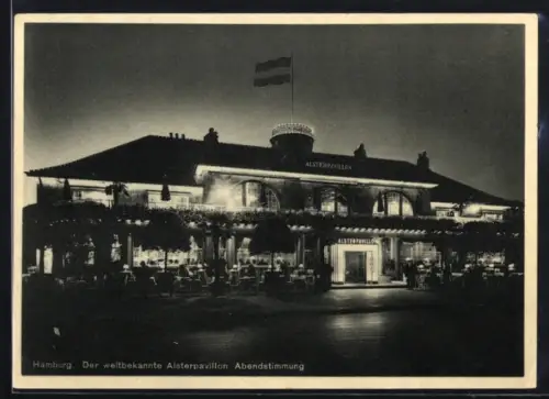 AK Hamburg-Neustadt, Alsterpavillon, Abendstimmung