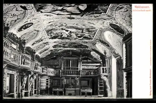 AK Waldsassen, Bibliotheksaal, Innenansicht