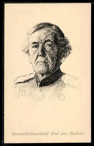 AK Portrait Generalfeldmarschall Graf von Haeseler in Uniform mit Pour le Merite