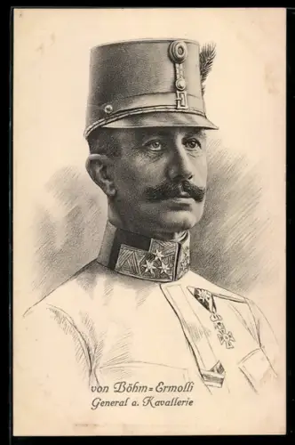 AK Genral der Kavallerie von Böhm-Ermolli in Uniform mit Ehrenzeichen