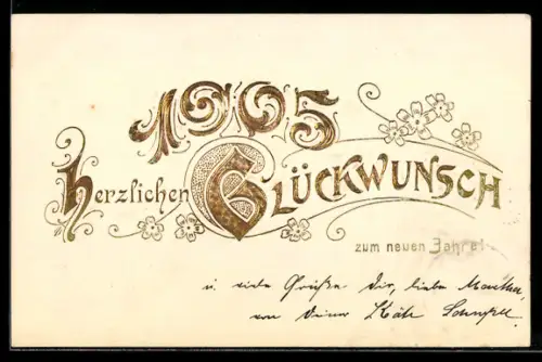 AK Jahreszahl 1905, Glückwunsch zum neuen Jahre