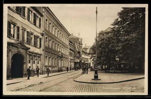 AK Kaiserslautern, Steinstrasse mit Passanten