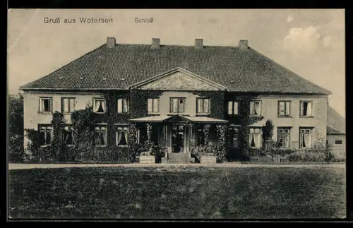 AK Wotersen, Schloss mit Strassenpartie