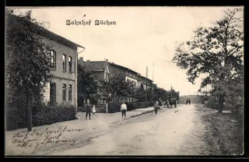 AK Büchen, Bahnhof, Strassenpartie