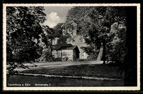 AK Lauenburg a. Elbe, Haus in der Grünstrasse 7