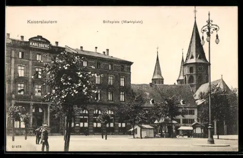 AK Kaiserslautern, Stiftsplatz mit Kirche
