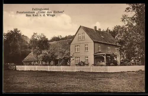 AK Fallingbostel, Pension Unter den Eichen, Bes. Karl v. d. Wroge
