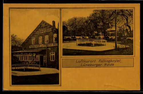 AK Fallingbostel, Bahnhofs-Hotel und Restaurant von B. Bente