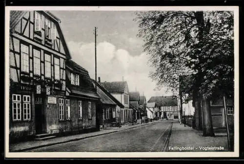 AK Fallingbostel, Vogteistrasse mit Fachwerkhaus
