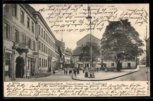 AK Kaiserslautern, Steinstrasse mit Stadthaus