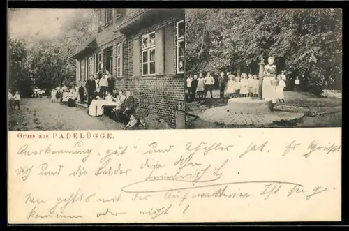 AK Padelügge, Gasthaus, Brunnen