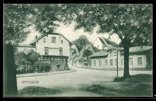 AK Ratzeburg, Strassenpartie mit Dohrs Hotel