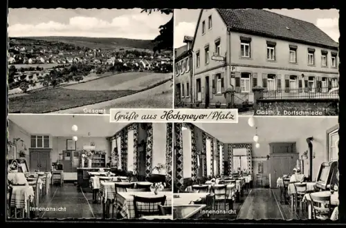 AK Hochspeyer /Pfalz, Gasthaus zur Dorfschmiede, Totalansicht